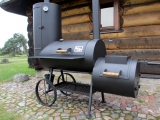 Reverseflow smoker grill with or without curing estabilishment